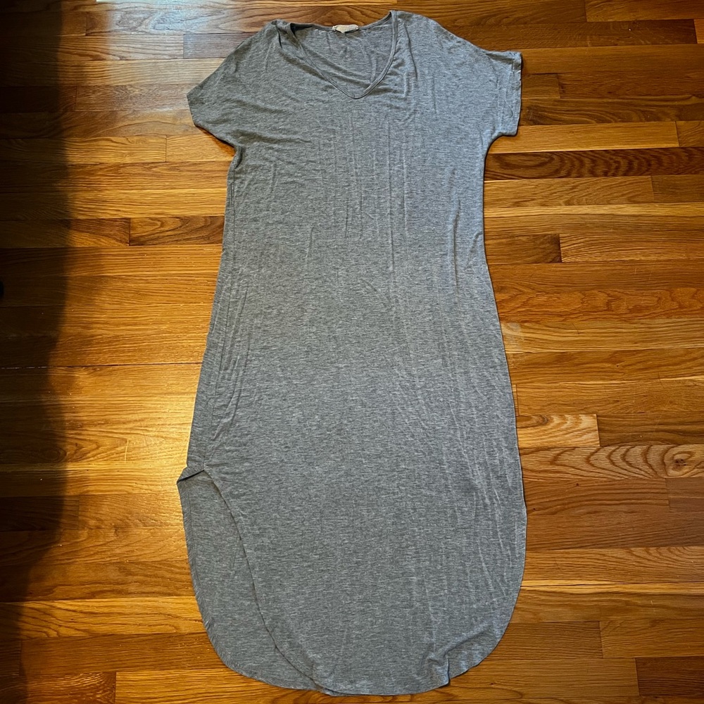 Jolie Casual Gray T-Shirt Dress